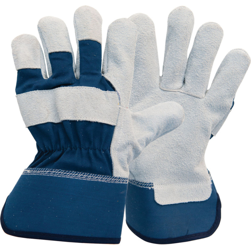 Rękawice robocze wzmacniane skóra bydlęcą lico AC120/7 nr 10 (IM0575)