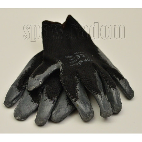 Rękawice robocze dziane bawełniane powlekane latexem nr 9 (W0465)