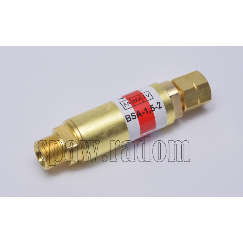 Bezpiecznik suchy przyreduktorowy acetylenowy BSA-1,5-2 G3/8LH PERUN (PER1364)