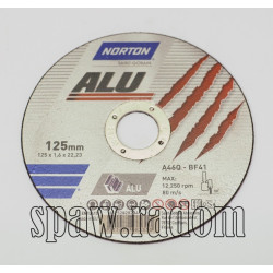 Tarcza do cięcia aluminium 125x1.6x22.23 NORTON (N1244)