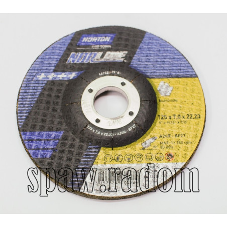 Tarcza do szlifowania aluminium 125x7,0x22.23 NORTON (N1628)