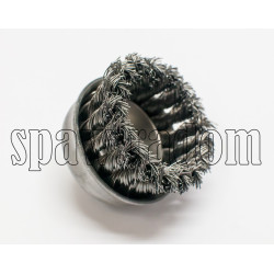 Szczotka doczołowa stalowa fi 60 na gwint M14 (S0003)