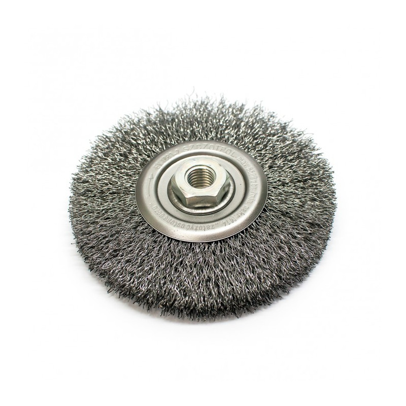 Szczotka tarczowa stalowa fi 125 z gwintem M14 (S0018)