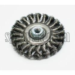 Szczotka tarczowa stalowa fi 120 z gwintem M14 (S0019)