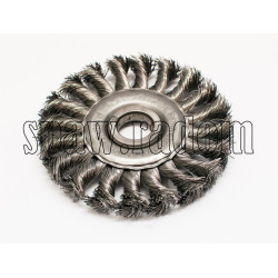 Szczotka tarczowa stalowa fi 120 z otworem (S0045)