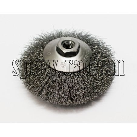 Szczotka tarczowo - kątowa fi 120 na gwint M14 (S0021)