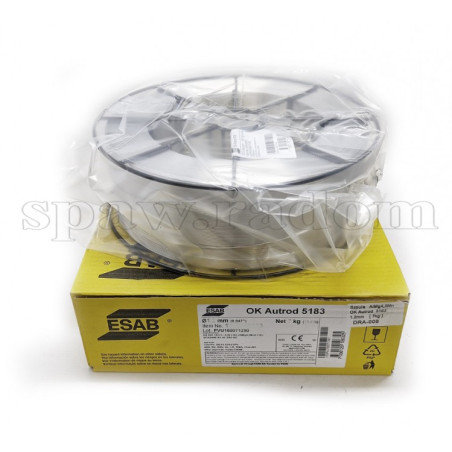 Drut do spawania OK AUTROD 5183 AlMg4,5Mn fi 1,2/7kg ESAB (ESAB9688)