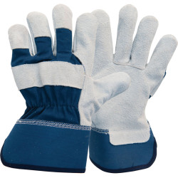 Rękawice robocze wzmacniane skóra bydlęcą lico AC120/7 nr 10 (IM0575)