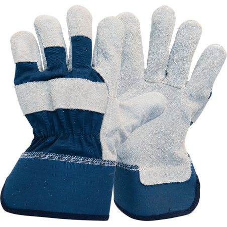 Rękawice robocze wzmacniane skóra bydlęcą lico AC120/7 nr 10 (IM0575)