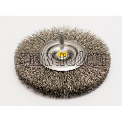 Szczotka tarczowa nierdzewna fi 80 na trzpieniu fi 6 (IM0355)