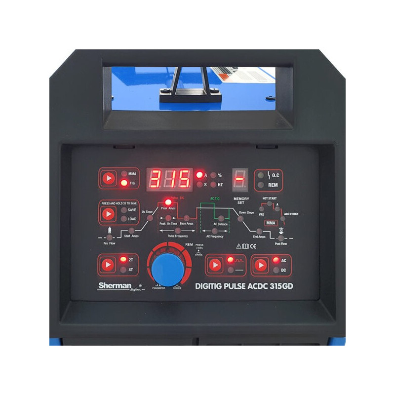 315A Spawarka inwertorowa DIGITIG 315GD pulse AC/DC SHERMAN (TEC9370) + zestawy